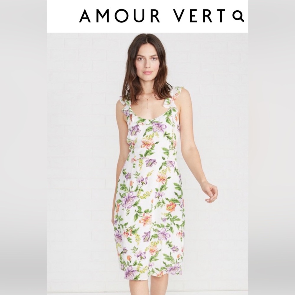 Amour Vert White Floral Dress